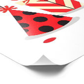 Cute Happy Birthday ladybug theme フォトプリント (角)