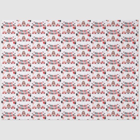 Cute Happy Birthday ladybug theme 薄葉紙 (正面)