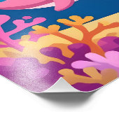 Cute Happy Birthday nautical dolphin フォトプリント (角)