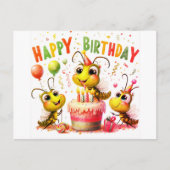 Cute happy birthday postcards ポストカード (正面)