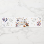 Cute Happy Boo Ghost Halloween Beverage Label ペットボトルラベル (シングルラベル)