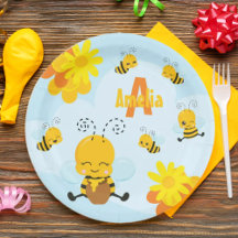 Cute Happy Bumble Bee with Flowers Little Kid