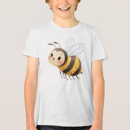 Cute Happy Bumblebee Illustration トライブレンドＴシャツ