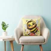 Cute Happy Bumblebee Kawaii Cushion Pillow クッション (椅子)