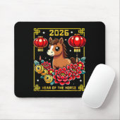 Cute Happy Chinese New Year Of The Hourse 2026 Lun マウスパッド (マウス)