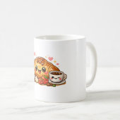 Cute Happy Croissant Coffee Cup コーヒーマグカップ (正面右)