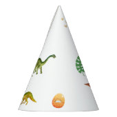 Cute Happy Dinosaur Birthday Party Paper パーティーハット (左)