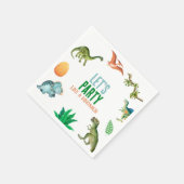 Cute Happy Dinosaur Birthday Party Paper Napkins スタンダードカクテルナプキン (角)