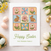 Cute Happy Easter Bunny Quilt Pattern  カード
