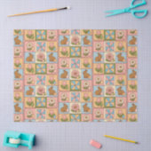 Cute Happy Easter Bunny Quilt Pattern  薄葉紙 (クラフト)