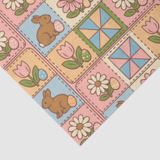 Cute Happy Easter Bunny Quilt Pattern  薄葉紙 (詳細)