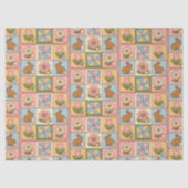 Cute Happy Easter Bunny Quilt Pattern  薄葉紙 (正面)