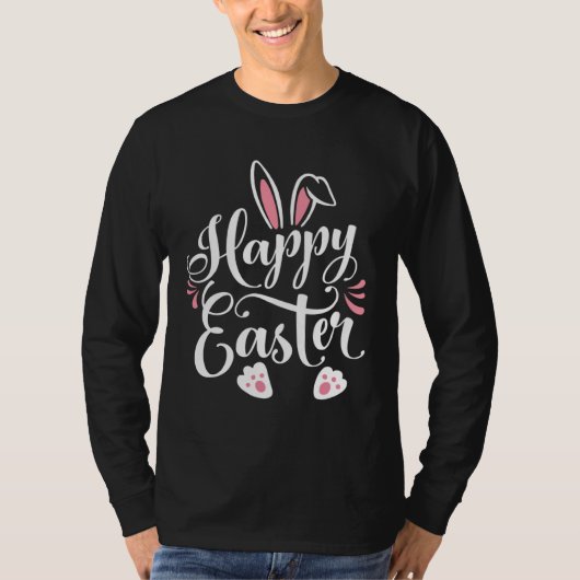 Cute Happy Easter Day Bunny Rabbit Face For Women  Tシャツ (正面)