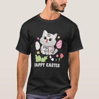 Cute Happy Easter Day Egg Hunt Boys Girls Kids Bab Tシャツ