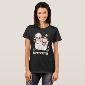 Cute Happy Easter Day Egg Hunt Boys Girls Kids She Tシャツ (正面フル)