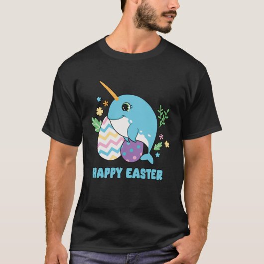 Cute Happy Easter Day Egg Hunter Boys Girls Kids O Tシャツ (正面)