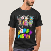 Cute   Happy Easter Eggs Quarantine Bunnies Tシャツ (正面)