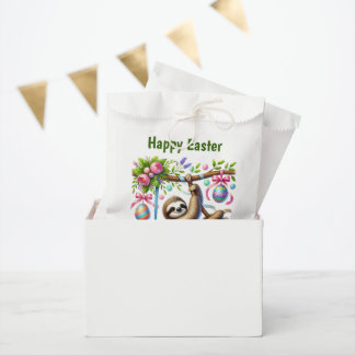 Cute Happy Easter sloth フェイバーバッグ