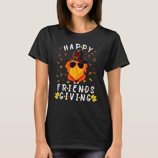 Cute Happy Friendsgiving  Turkey Friends Giving Tシャツ (正面)