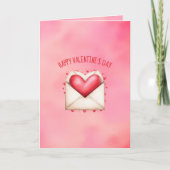 Cute Happy Heart Day Valentine's Day Card カード (正面)