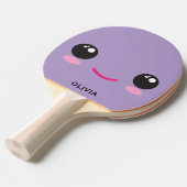 Cute Happy Kawaii Face - Custom Ping Pong Paddle 卓球ラケット (正面アングル)