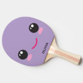 Cute Happy Kawaii Face - Custom Ping Pong Paddle 卓球ラケット (横)