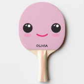 Cute Happy Kawaii Face - Custom Ping Pong Paddle 卓球ラケット (裏面)