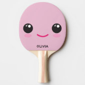 Cute Happy Kawaii Face - Custom Ping Pong Paddle 卓球ラケット (正面)