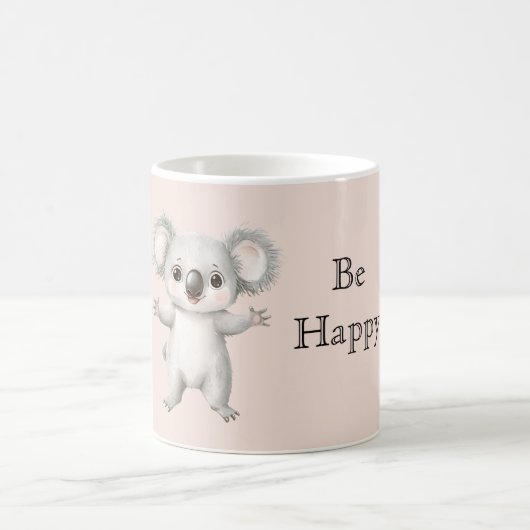 Cute Happy Koala Bear コーヒーマグカップ (中央)