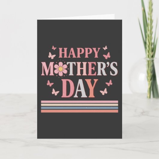 Cute Happy Mother’s Day Gift for Mom Idea, Retro カード (正面)