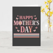 Cute Happy Mother’s Day Gift for Mom Idea, Retro カード (黄色い花)