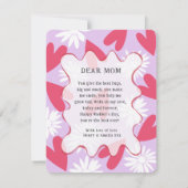 Cute Happy Mother’s Day Purple & Red Photo   (裏面)