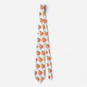 Cute happy peach yellow cartoon ネクタイ (正面)