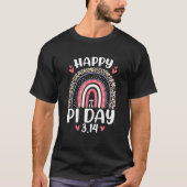 Cute Happy Pi Day Mathematic Math Teacher Leopard  Tシャツ (正面)