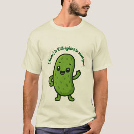 Cute Happy Pickle Kawaii Cartoon - Personalizable Tシャツ