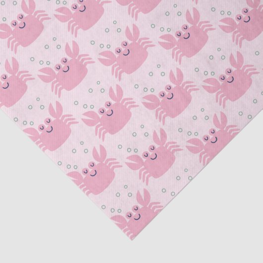 Cute Happy Pink Crab Pattern 薄葉紙 (詳細)