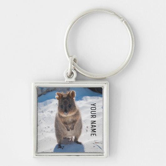 Cute & Happy Quokka Beach Animal Australia キーホルダー (正面)