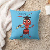 Cute happy red ant cartoon クッション (ブランケット)