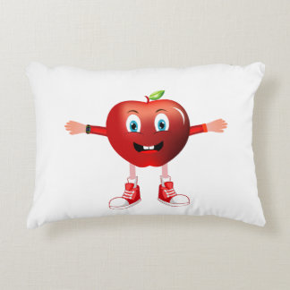 Cute Happy Red Apple Cartoon Blanket for Kids アクセントクッション