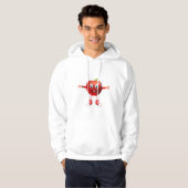 Cute Happy Red Apple Cartoon Character Hoodie パーカ (正面フル)