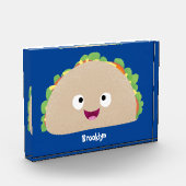Cute happy smiling taco cartoon illustration フォトブロック (左)