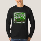 Cute Happy St Patrick s Day Leopard Shamrock Farm  Tシャツ (正面)