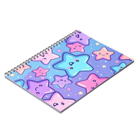 Cute Happy Stars  ノートブック (左側)