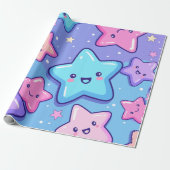 Cute Happy Stars ラッピングペーパー (アンロールド)