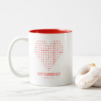 Cute Happy Valentines Day Coffee Mug ツートーンマグカップ