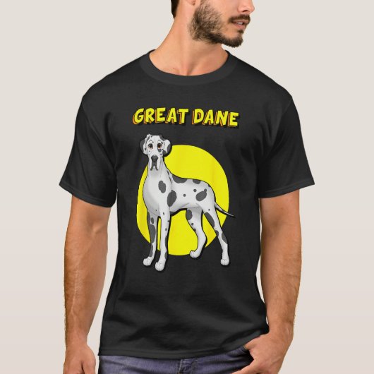 Cute Harlequin Great Dane Tシャツ (正面)