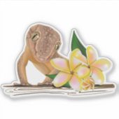 Cute Hawaii Gecko  シール (正面)