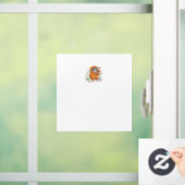 Cute Hazmat Cat Halloween Candy Monster Fun Oversi ウィンドウサイン (ホーム)