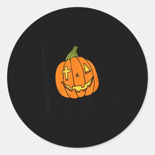 Cute He Is The Light In The Dark Christian Hallowe ラウンドシール (正面)