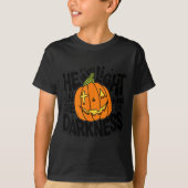 Cute He Is The Light In The Dark Christian Hallowe Tシャツ (正面)